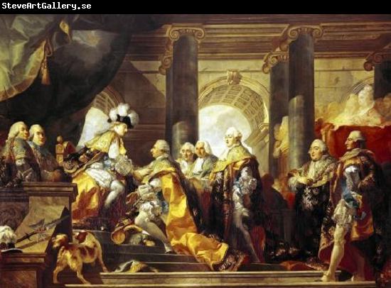 Gabriel-Francois Doyen Louis XVI recoit a Reims les hommages des chevaliers du